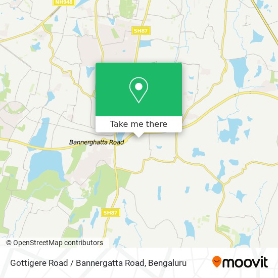 Gottigere Road / Bannergatta Road map