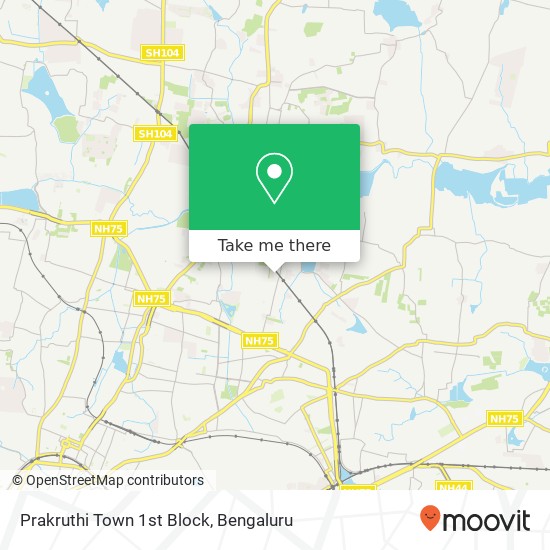 Prakruthi Town 1st Block map