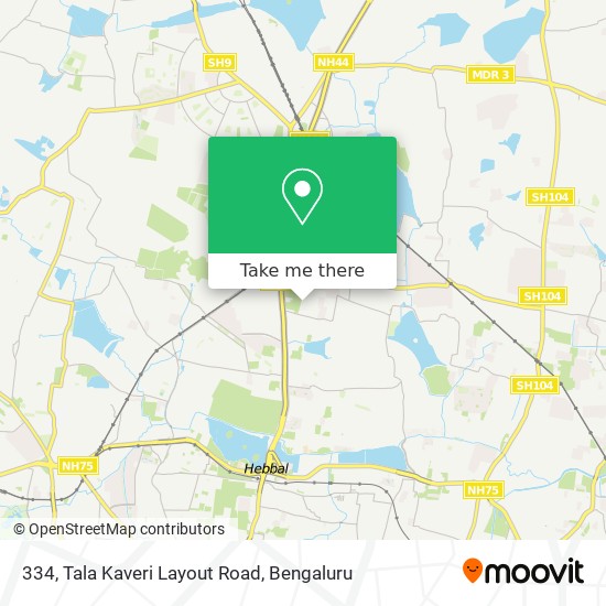 334, Tala Kaveri Layout Road map