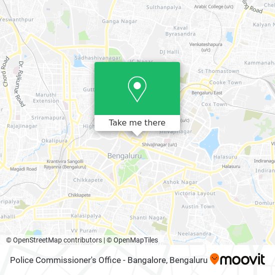 Police Commissioner's Office - Bangalore map