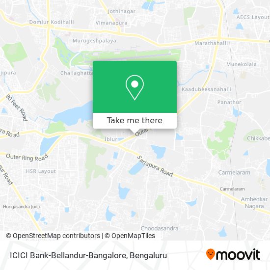 ICICI Bank-Bellandur-Bangalore map