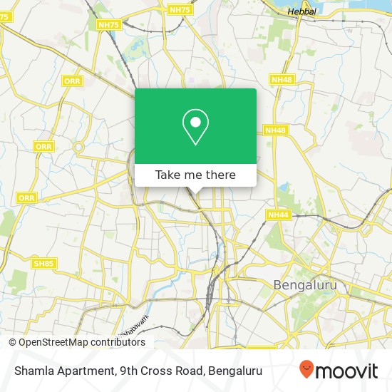 Shamla Apartment, 9th Cross Road map