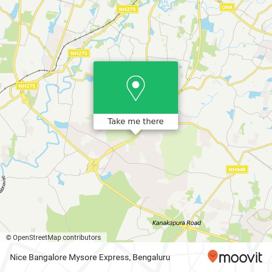 Nice Bangalore Mysore Express map