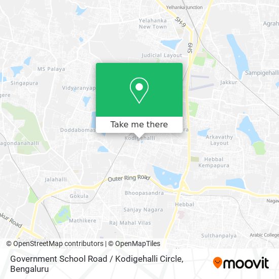 Government School Road / Kodigehalli Circle map