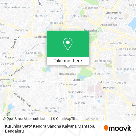 Kuruhina Setty Kendra Sangha Kalyana Mantapa map