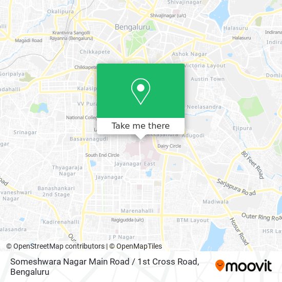 Someshwara Nagar Main Road / 1st Cross Road map
