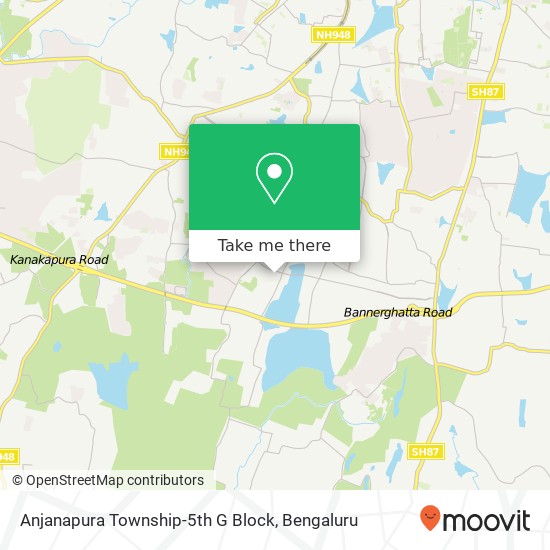 Anjanapura Township-5th G Block map