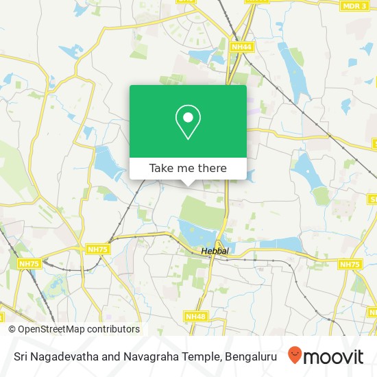 Sri Nagadevatha and Navagraha Temple map