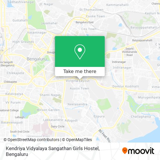 Kendriya Vidyalaya Sangathan Girls Hostel map