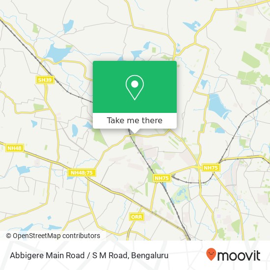 Abbigere Main Road / S M Road map