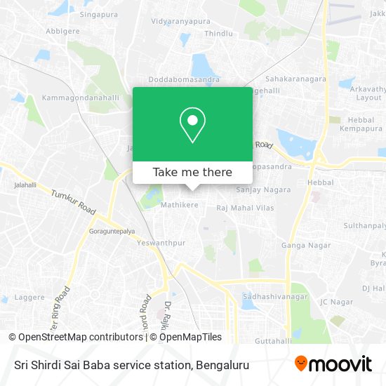 Sri Shirdi Sai Baba service station map