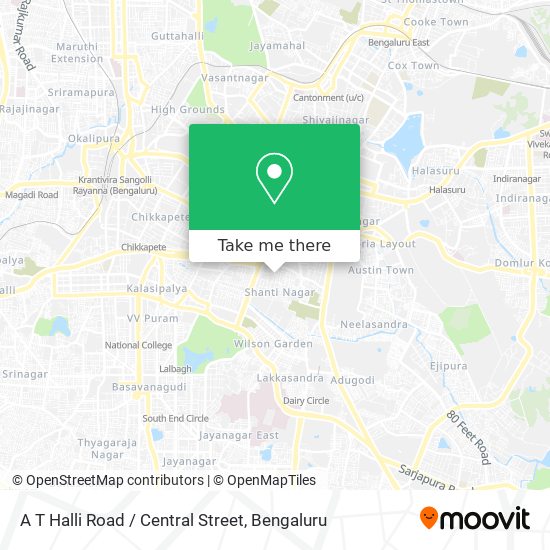 A T Halli Road / Central Street map