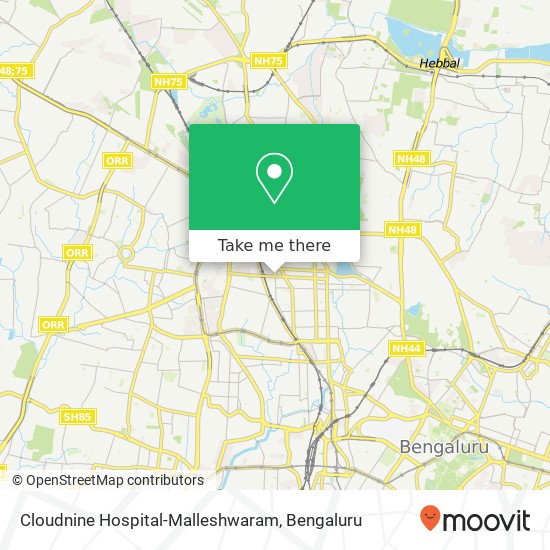 Cloudnine Hospital-Malleshwaram map