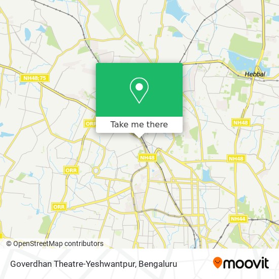 Goverdhan Theatre-Yeshwantpur map