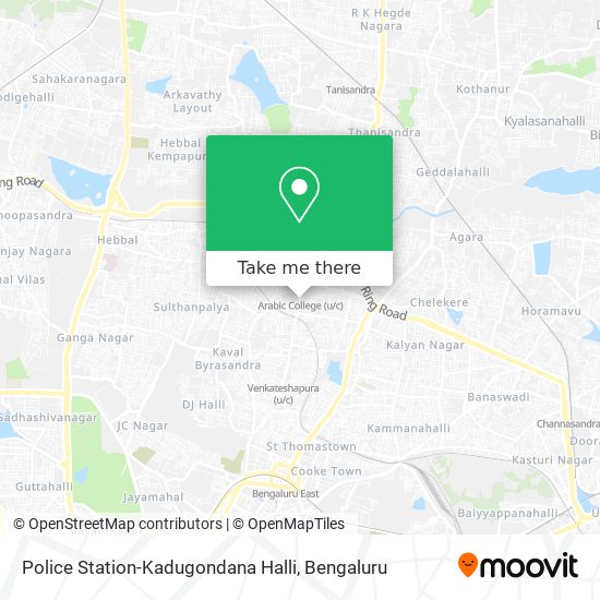 Police Station-Kadugondana Halli map