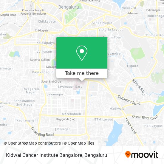 Kidwai Cancer Institute Bangalore map