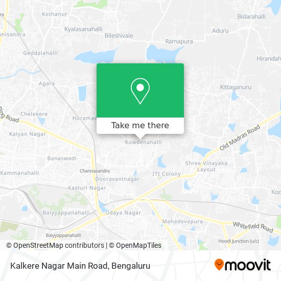 Kalkere Nagar Main Road map