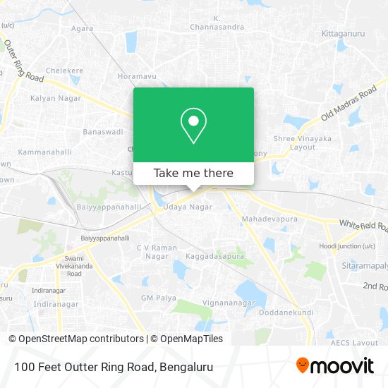 100 Feet Outter Ring Road map