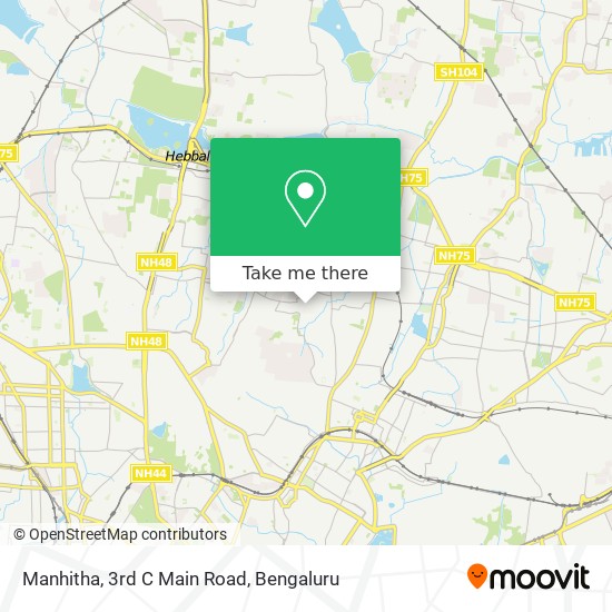 Manhitha, 3rd C Main Road map