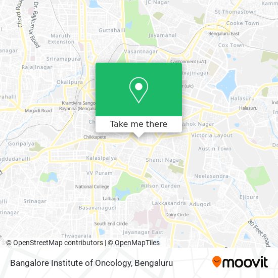 Bangalore Institute of Oncology map