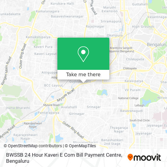 BWSSB 24 Hour Kaveri E Com Bill Payment Centre map