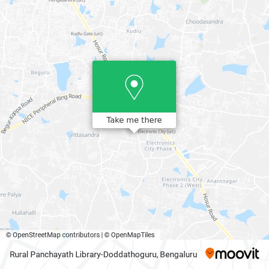 Rural Panchayath Library-Doddathoguru map