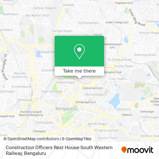 Construction Officers Rest House-South Western Railway map