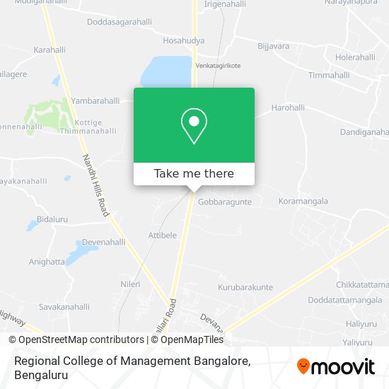 Regional College of Management Bangalore map