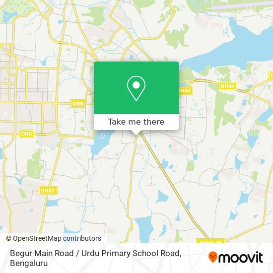 Begur Main Road / Urdu Primary School Road map