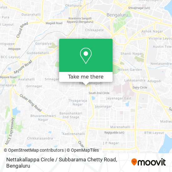 Nettakallappa Circle / Subbarama Chetty Road map
