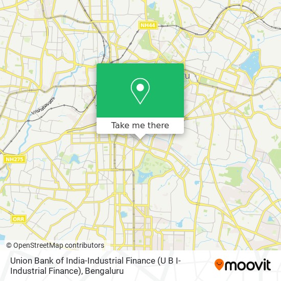 Union Bank of India-Industrial Finance (U B I-Industrial Finance) map