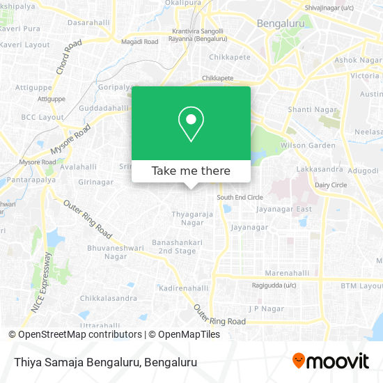 Thiya Samaja Bengaluru map