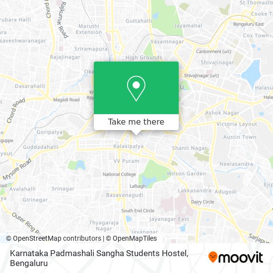 Karnataka Padmashali Sangha Students Hostel map