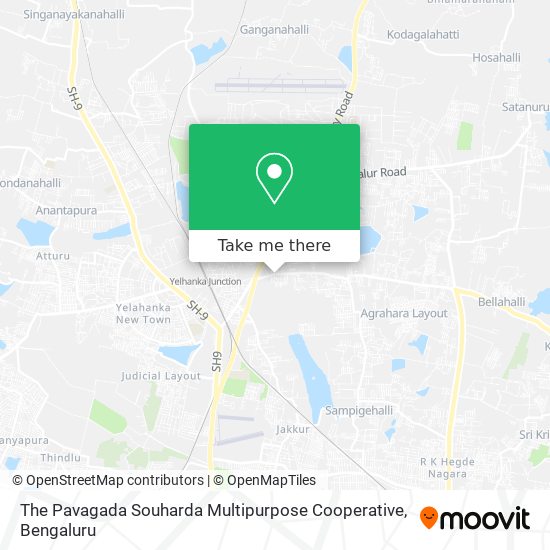 The Pavagada Souharda Multipurpose Cooperative map