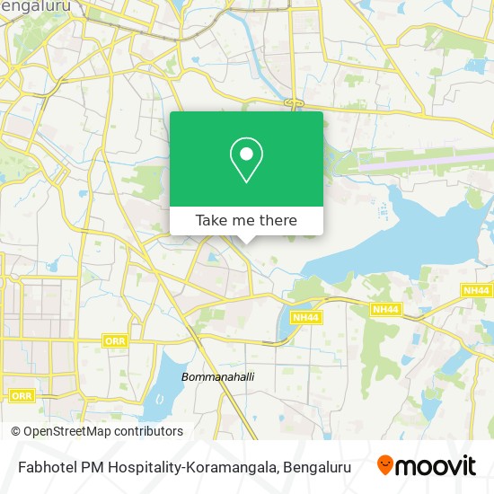 Fabhotel PM Hospitality-Koramangala map