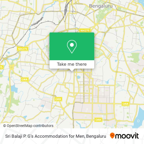 Sri Balaji P. G's Accommodation for Men map