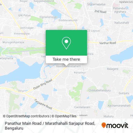 Panathur Main Road / Marathahalli Sarjapur Road map