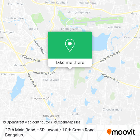 27th Main Road HSR Layout / 10th Cross Road map