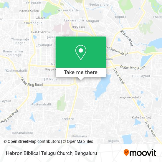 Hebron Biblical Telugu Church map