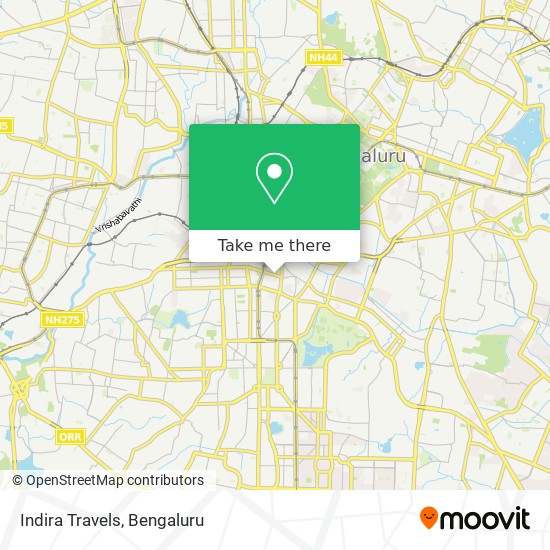 Indira Travels map