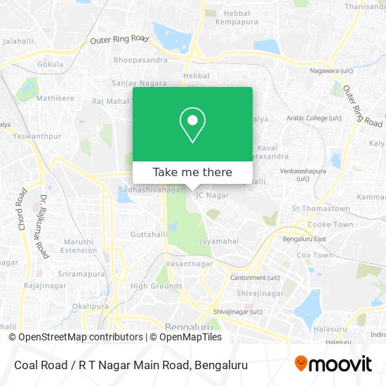 Coal Road / R T Nagar Main Road map