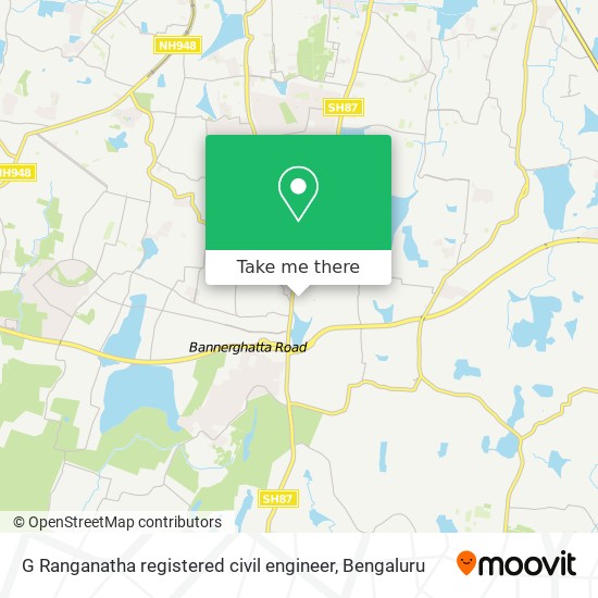 G Ranganatha registered civil engineer map