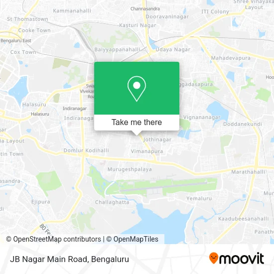 JB Nagar Main Road map