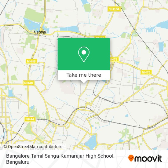 Bangalore Tamil Sanga-Kamarajar High School map