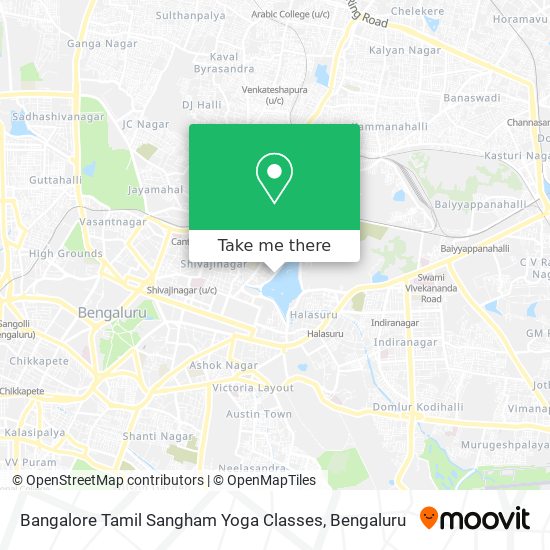 Bangalore Tamil Sangham Yoga Classes map
