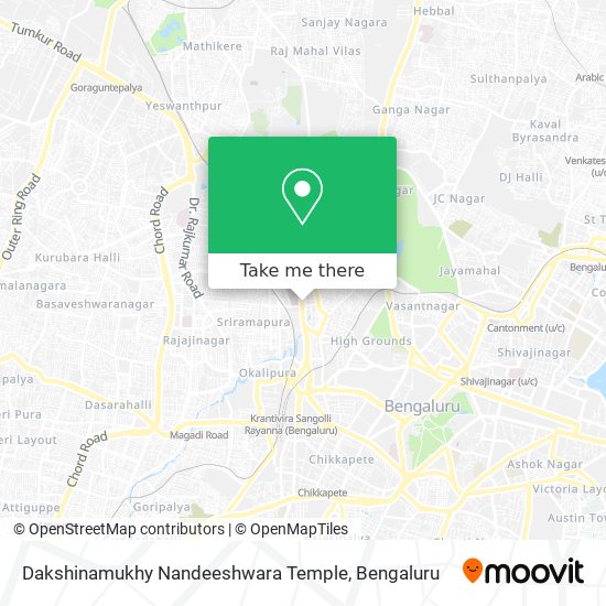 Dakshinamukhy Nandeeshwara Temple map
