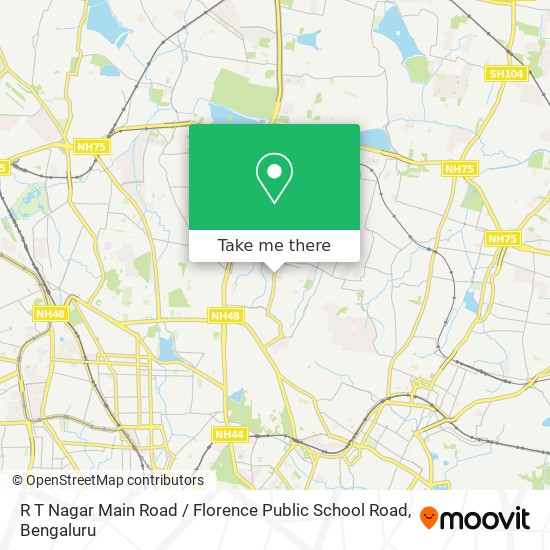R T Nagar Main Road / Florence Public School Road map