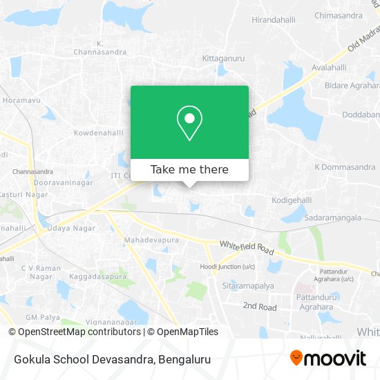Gokula School Devasandra map
