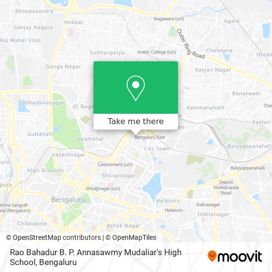 Rao Bahadur B. P. Annasawmy Mudaliar's High School map