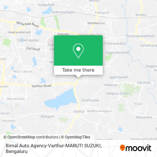 Bimal Auto Agency-Varthur-MARUTI SUZUKI map